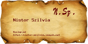 Nistor Szilvia névjegykártya
